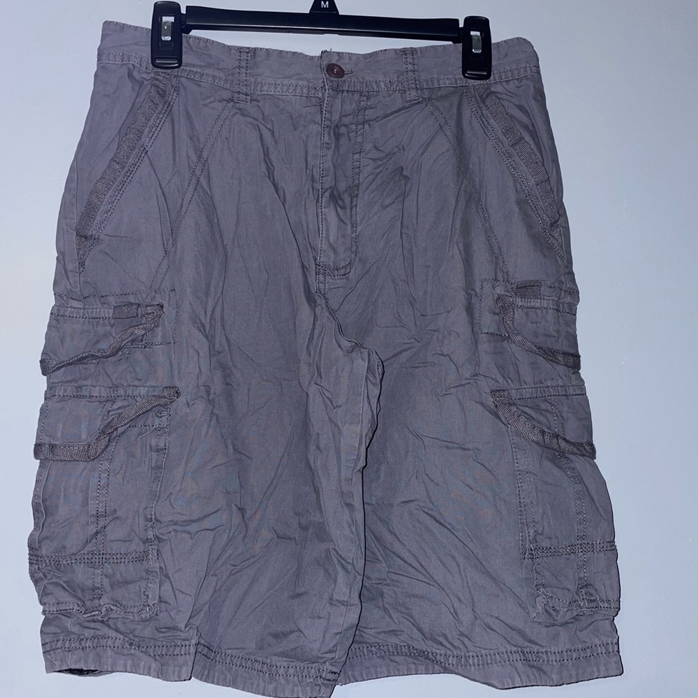 🌚Airwalk Gray Cargo Shorts Lightweight Cotton